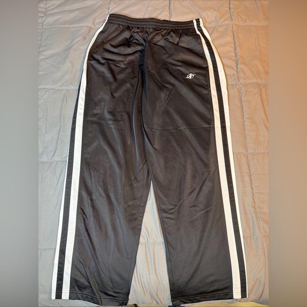 Vintage Black and White Nordictrack Baggy Track Sweatpants Size XL